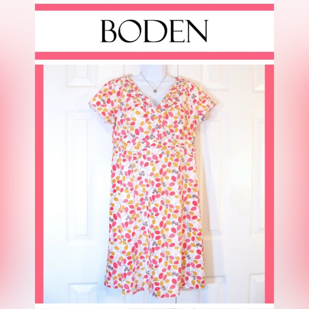 Boden | 'Regatta' Botanical Printed Cotton Dress